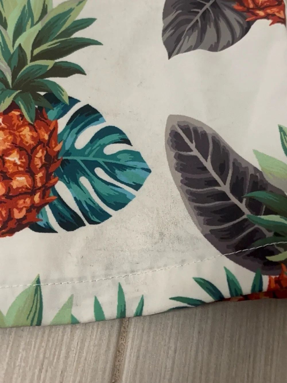 Pineapple Print Swim Shorts - White/Green